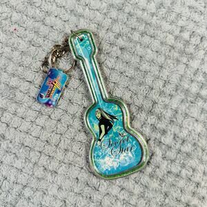 Vintage y2k Hannah Montana Guitar Plastic Keychain Bag Charm Secret Star Blue